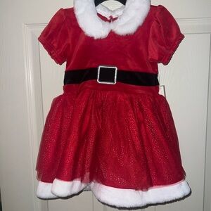 Red Velvet Kids Santa Dress